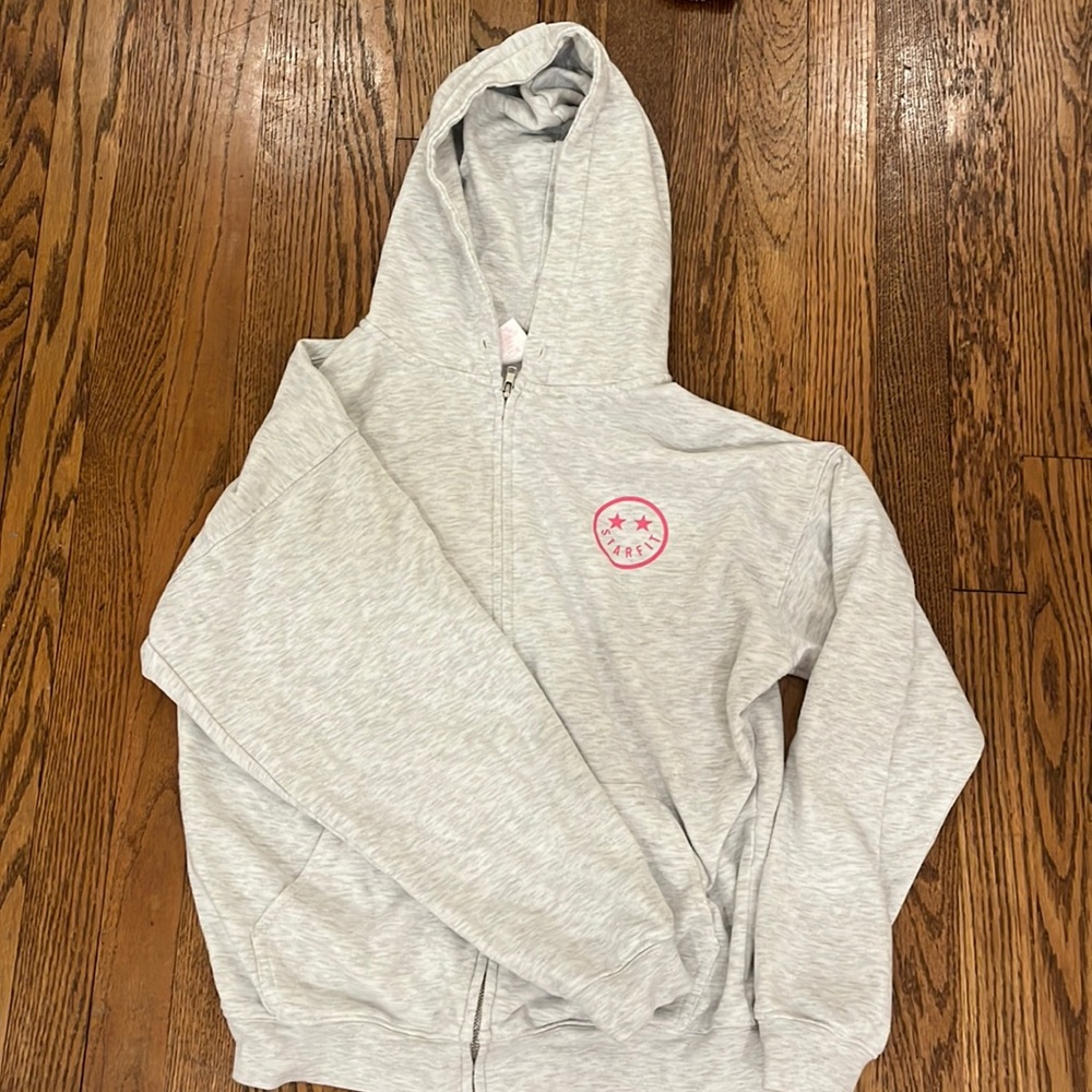 Star fit lighting bolt zip up